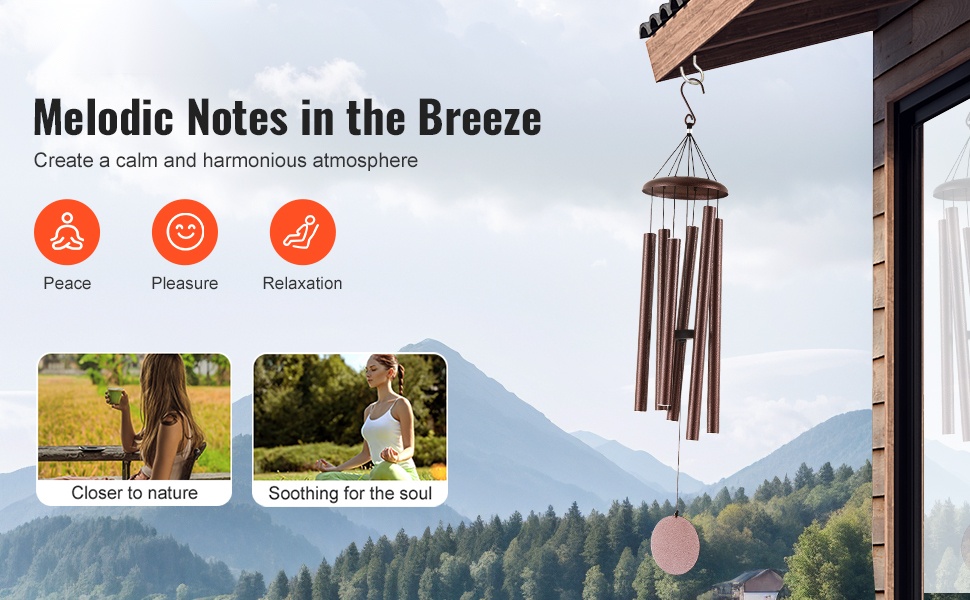 Suuri 1270 mm tuulikello ulkokäyttöön