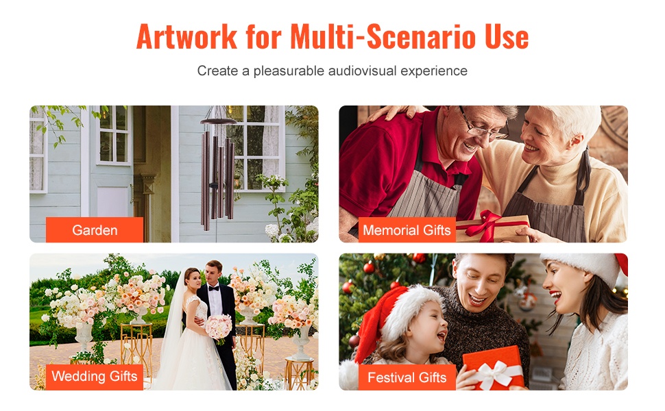 Koristeellinen tuulikello puutarhaan, terassille ja parvekkeelle