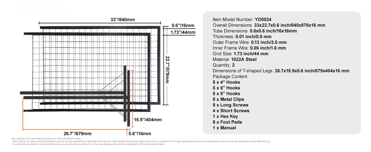 Verkkopaneelit taitettuna säilytystä varten