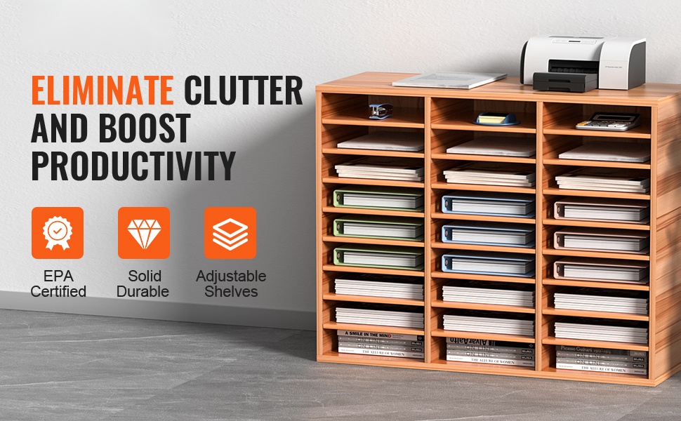 Puinen 27-osastoinen asiakirjalokerikko