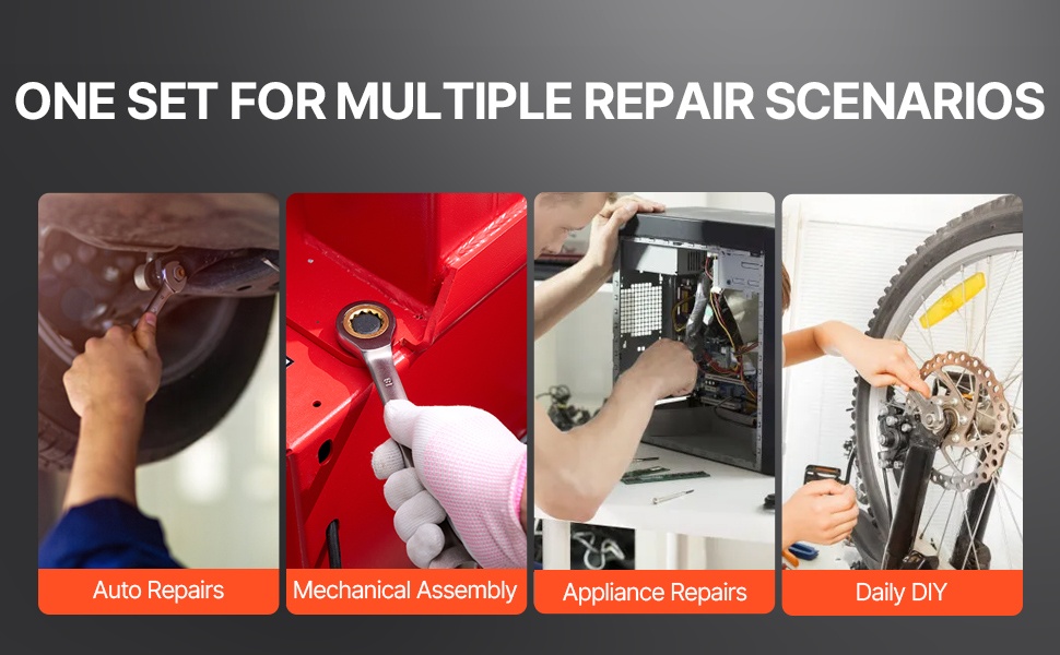 Monikäyttöinen räikkäavainsarja