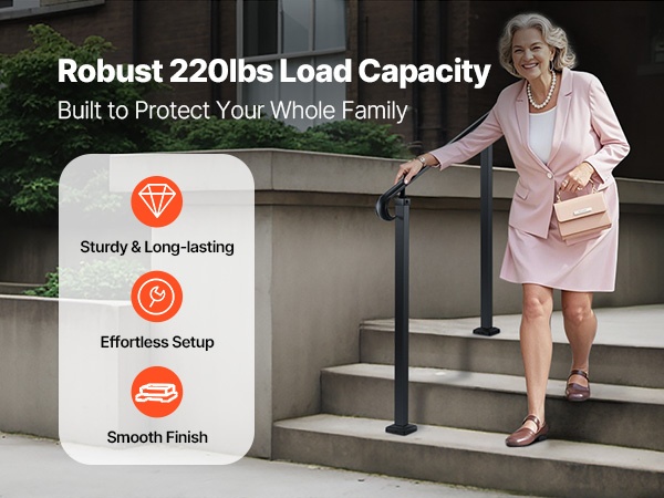 Mattamusta ulkoportaan kaide